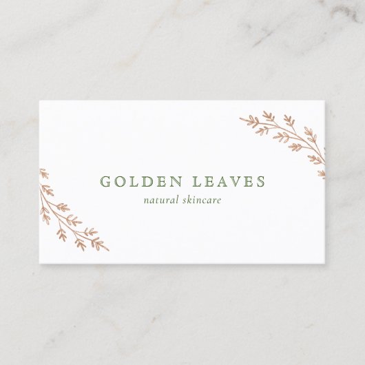 Carte de visite botanique rose (Devant)