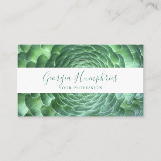 Carte de visite botanique vert (Devant)