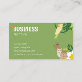 Carte De Visite Botanique Vert Tropical Feuille Pet Store (Dos)