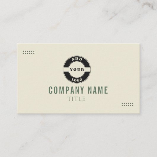 Carte de visite botanique verte minimaliste (Devant)
