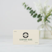 Carte de visite botanique verte minimaliste (Debout devant)