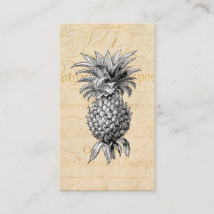 Carte De Visite Botanique vintage d'illustration d'ananas de 1800s