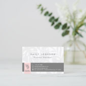 Carte De Visite Botaniques tropicales Rose Mode Produits de beauté (Debout devant)