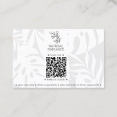 Carte De Visite Botaniques tropicales Rose Mode Produits de beauté (Dos)