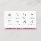 Carte De Visite Botox de remplissage de lèvres - Instructions de p (Dos)