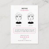 Carte De Visite Botox Instructions pour les soins postérieurs au s (Devant)