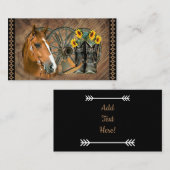 Carte De Visite Botte de cowboy du cheval occidental Casquette rou (Devant / Derrière)