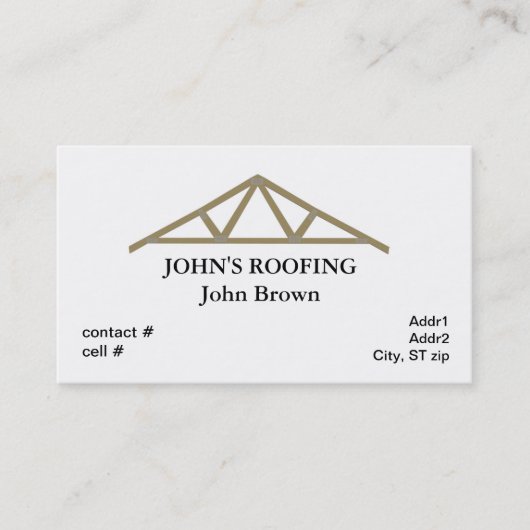 Carte De Visite botte de toit (Devant)