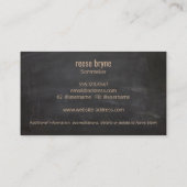 Carte De Visite Botte de vin rustique Logo Sommelier Business (Dos)