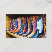 Carte De Visite Bottes de cowboy (Dos)