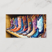 Carte De Visite Bottes de Cowboy (Dos)