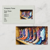 Carte De Visite Bottes de Cowboy (Devant / Derrière)