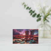 Carte De Visite Bottes de cowboy, Bijoux Turquoise dans le désert (Debout devant)
