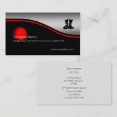 Carte De Visite Bottes de travail de sécurité, tache rouge, effet (Devant / Derrière)