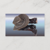 Carte De Visite Bottes et casquette de cowboy (Dos)