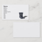 Carte De Visite Bottes vintages de noir (Devant / Derrière)