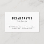 Carte De Visite Bottle Silhouette | Wine Tasting Collection (Dos)