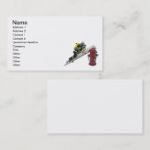 Carte De Visite Bouche d'incendie d'échelle de pompier (Devant / Derrière)