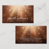 Carte De Visite BOUCHÉ ETHÉRÉAL MODERNE whimsical café chaud brun (Devant / Derrière)