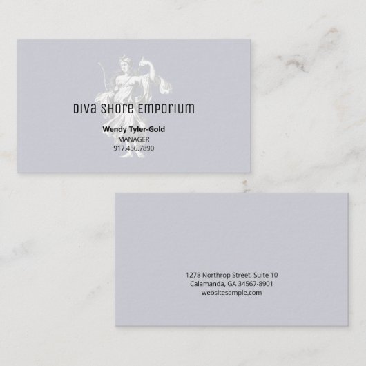 Carte De Visite Bouche-mère bleu Luna (Devant / Derrière)