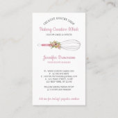 Carte De Visite Bouche Whisk logo pâtisserie boho (Dos)