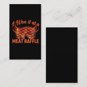 Carte De Visite Boucher à steak au barbecue du gagnant du Raffle d (Devant / Derrière)