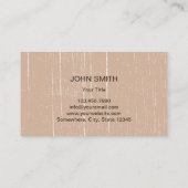 Carte De Visite Boucher Marché Viande Ferme de cochon Crème rustiq (Dos)