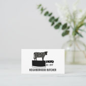Carte De Visite Boucher Professionnel, Boucherie (Debout devant)
