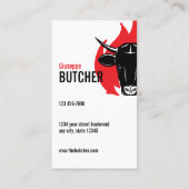 Carte De Visite Boucher Professionnel, Boucherie (Dos)