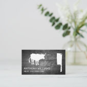 Carte De Visite Boucher Viande couteau | Élevage (Debout devant)