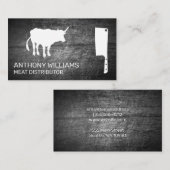 Carte De Visite Boucher Viande couteau | Élevage (Devant / Derrière)