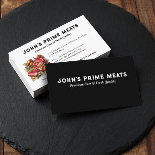 Carte De Visite Boucher viande de première qualité slogan & slogan