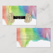 Carte De Visite Bouchon d'aquarelle moderne, casque de Parties sci (Devant / Derrière)