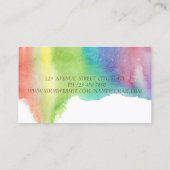 Carte De Visite Bouchon d'aquarelle moderne, casque de Parties sci (Dos)