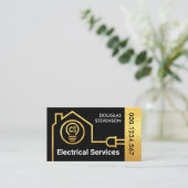 Carte De Visite Bouchon de circuit électrique Gold Home (Debout devant)
