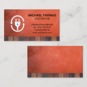 Carte De Visite Bouchon électrique | Ouvrier de construction (Devant / Derrière)