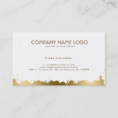 Carte De Visite Bouchon Or moderne et couchage à vie blanche (Dos)