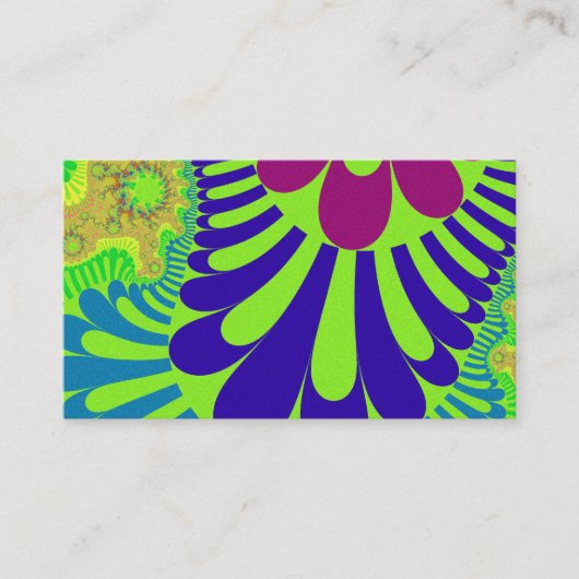 Carte De Visite Boucle arc-en-ciel verte (Devant)