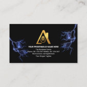 Carte De Visite Boucle d'alimentation en bulbe Motif Lightning Fla (Dos)