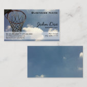 Carte De Visite Boucle de basket contre le ciel bleu (Devant / Derrière)