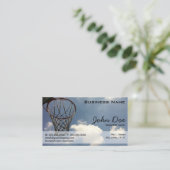 Carte De Visite Boucle de basket contre le ciel bleu (Debout devant)