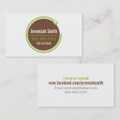 Carte De Visite Boucle de laisse de chien Walker Vert moderne (Devant / Derrière)