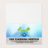 Carte De Visite Boucle | Fournitures de nettoyage Logo de la maiso (Extérieur déplié)