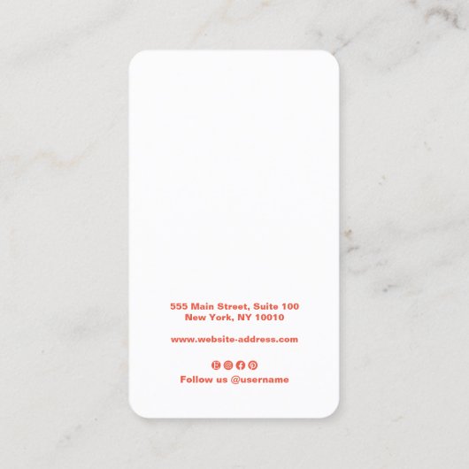 Carte De Visite Boucle solaire rétro (Dos)