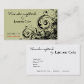 Carte De Visite Boucles audacieuses de grunge Handcrafted par les (Devant / Derrière)