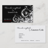 Carte De Visite Boucles audacieuses de grunge Handcrafted par les (Devant / Derrière)