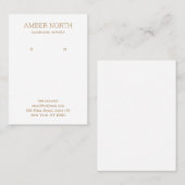 Carte De Visite Boucles blanches simples et élégantes (Devant / Derrière)