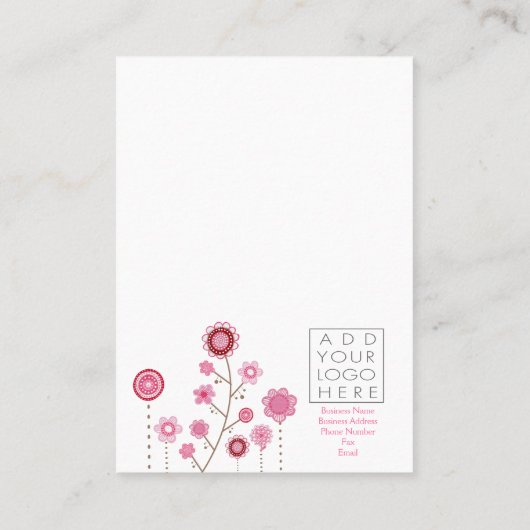 Carte De Visite Boucles de bijoux produit d'emballage (Dos)