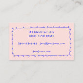 Carte De Visite Boucles de crayon scintillé Doodle fait main Whims (Dos)