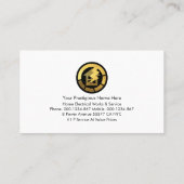 Carte De Visite Boucles de foudre en or électrique (Dos)